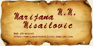Marijana Misailović vizit kartica
